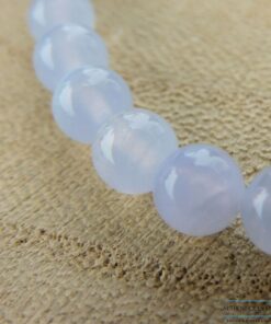 Bracelet Calcedoine Bleue 6mm