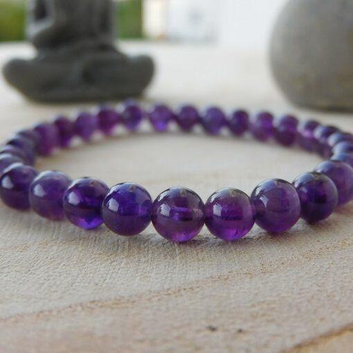 Bracelet Améthyste Uruguay 6mm
