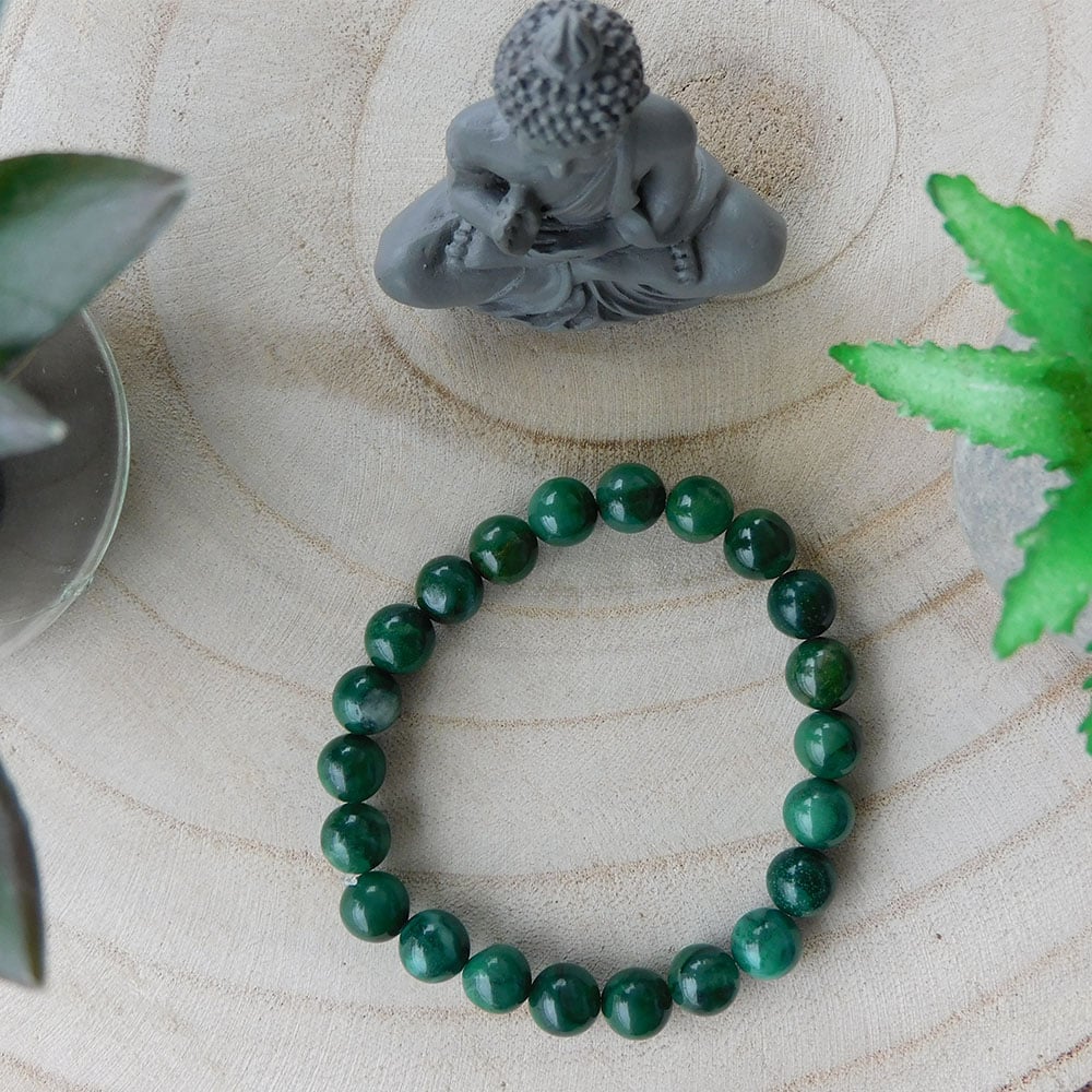 Bracelet Jade vert-Bracelet énergie pierres fines chic et élégant