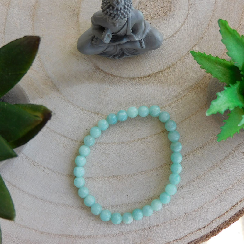 Bracelet Amazonite turquoise 6mm