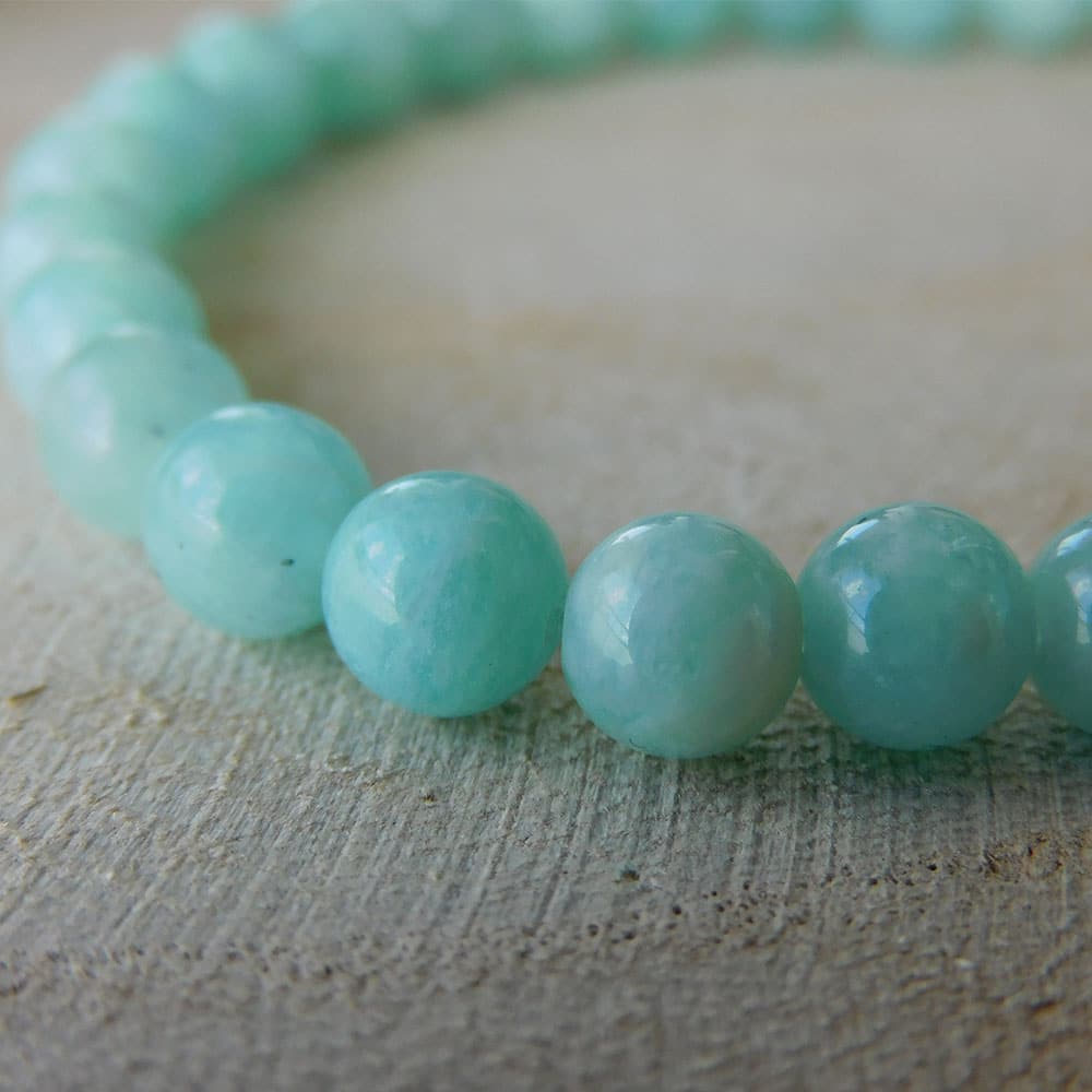 Bracelet Amazonite | Pierres Boules 6mm | Authentiques Minéraux