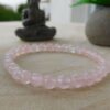 Bracelet quartz rose 6mm