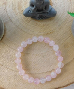 Bracelet quartz rose 8mm