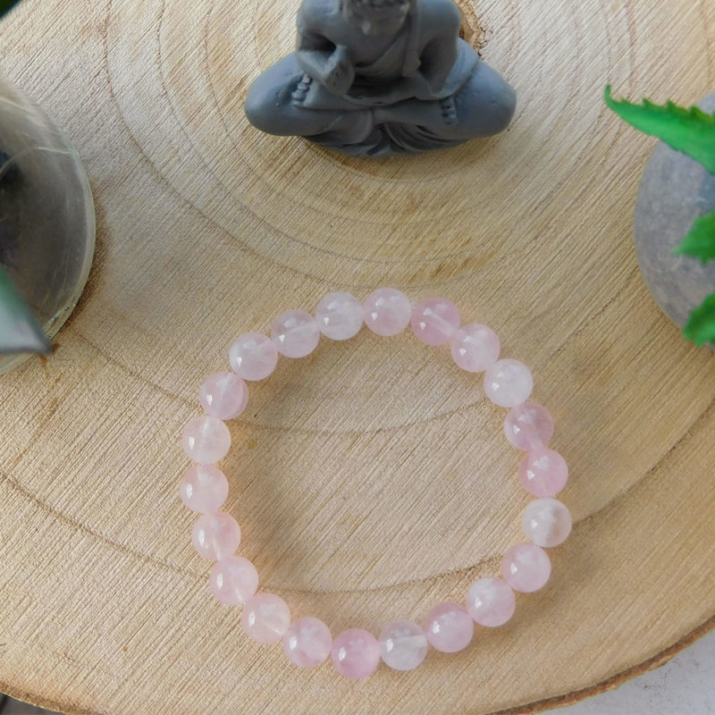 Bracelet quartz rose 8mm