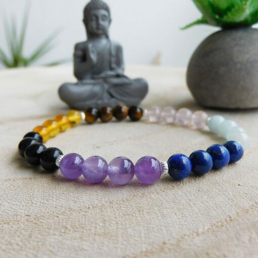Bracelet 7 Chakras 6mm face