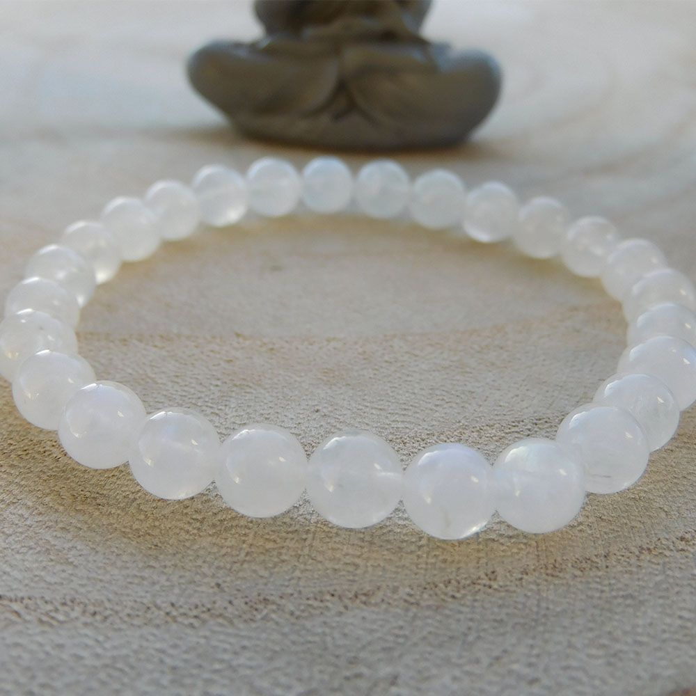 Bracelet en perles d'agate feuille de bambou – White Barn Collection