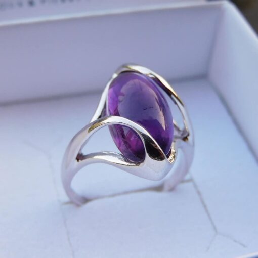 Bague Argent 925 Améthyste Mélèze
