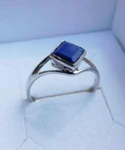 Bague argent 925 Lapis Lazuli Désire face