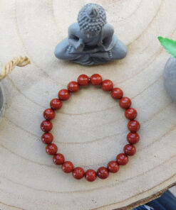 Bracelet en Jaspe rouge perles 8 mm 