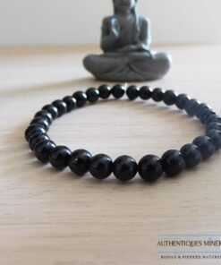 bracelet tourmaline noire 6mm