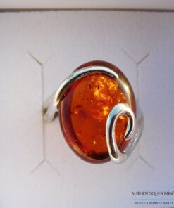 Bague Ambre argent 925 Maya