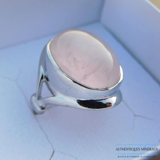 Bague Quartz rose argent 925 Jenna