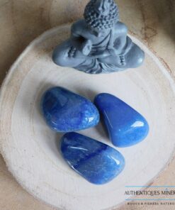 Pierre roulée aventurine bleue