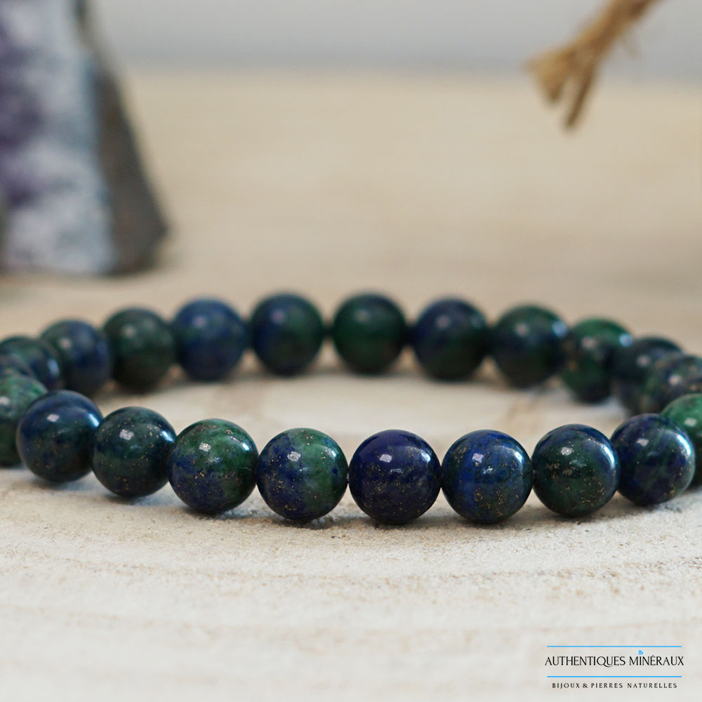 Bracelet Malachite - Pierres Boules 10mm - France Minéraux