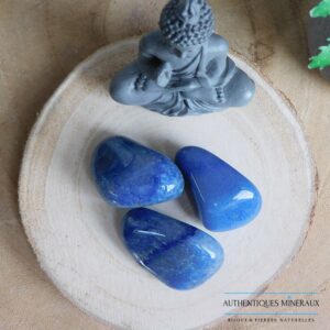 Pierre roulée aventurine bleue