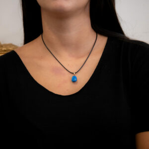 Pendentif pierre roulée turquoise