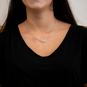 Collier argent Quartz rose