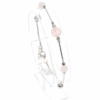 Bracelet argent Quartz rose