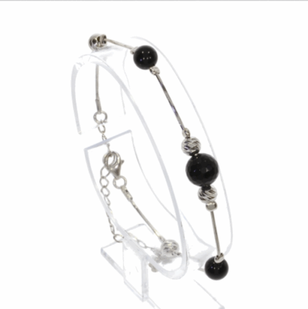 Bracelet argent Onyx