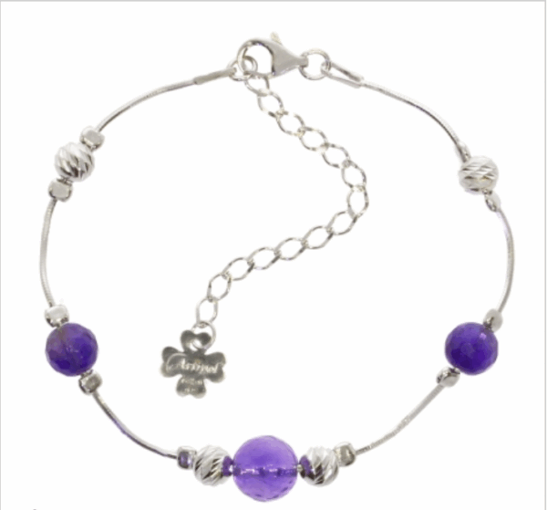 Bracelet argent Améthyste